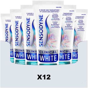 12x Sensodyne Tandpasta Clinical White Enamel Strenghtening 75 ml
