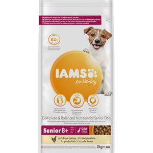 3x Iams Dog Senior Small - Medium Kip 3 kg