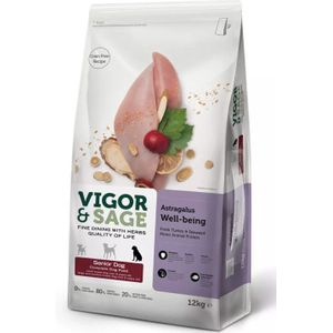 Vigor & Sage Hondenvoer Senior Well-Being Astragalus 12 kg