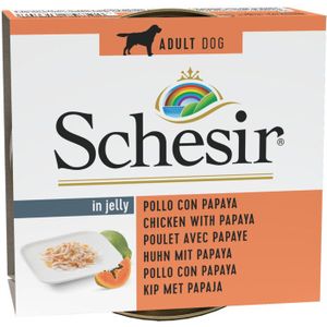 10x Schesir Hondenvoer Kip - Papaya 150 gr