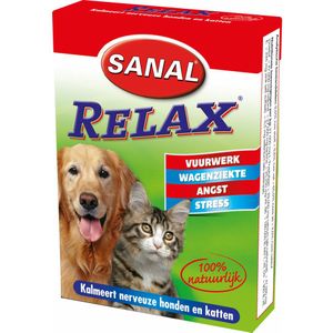 Sanal Relax Kalmeringstablet Hond & Kat < 20 kg 15 tabletten