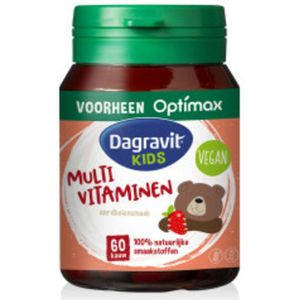 4x Dagravit Natural Kids Multivitaminen Framboos 60 kauwtabletten