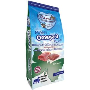 2x Renske Mighty Omega Plus Geperst Hondenvoer Kalkoen - Eend 15 kg