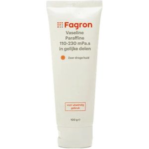 2x Fagron Vaseline Paraffine 110-230 mPa.s In Gelijke Delen 100 gr