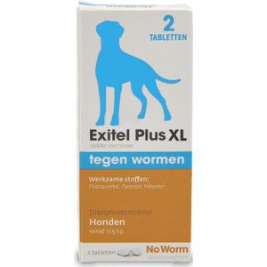 No Worm Exitel Plus Ontworming Tabletten Hond 35 - 50 kg 2 tabletten