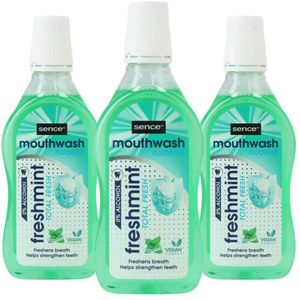 3x Sence Fresh Mondwater Freshmint 500 ml