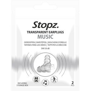 Stopz. Earplugs Music Transparant 2 stuks