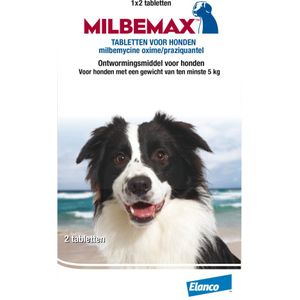 Milbemax Ontworming Tabletten Hond >5 kg 2 tabletten