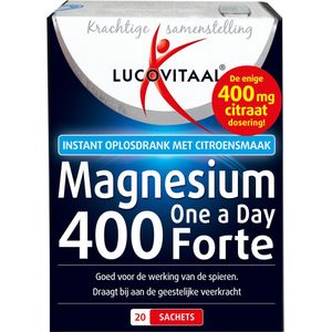 1+2 gratis: Lucovitaal Magnesium 400 Forte One a Day 20 sachets