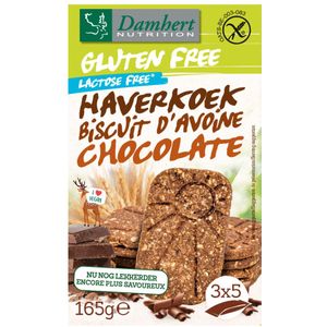 3x Damhert Haverkoekjes Chocolade Glutenvrij 165 gr