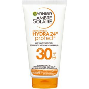 3x Garnier Ambre Solaire Hydra 24 Zonnebrandmelk SPF 30 Reisformaat 50 ml