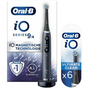 Oral-B iO9 Black + Opzetborstels 6 stuks Pakket
