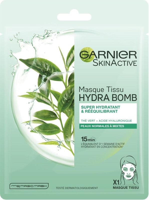 Garnier SkinActive Tissue Gezichtsmasker Hydraterend & Regulerend - 3 x - Voordeelverpakking