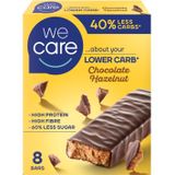 WeCare Lower Carb Reep Chocolade - Hazelnoot 160 gr