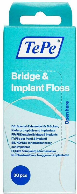6x TePe Bridge & Implant Floss 30 stuks