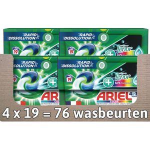 4x Ariel 4in1 Wasmiddel Pods Color Lenor Unstoppables 19 stuks