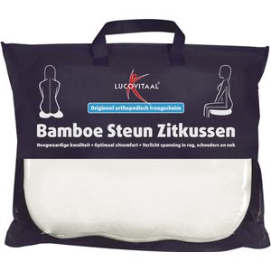 Lucovitaal - Bamboe Steun Zitkussen - Ergonomisch - 1 stuk