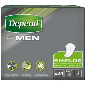 12x Depend for Men Shields 24 stuks