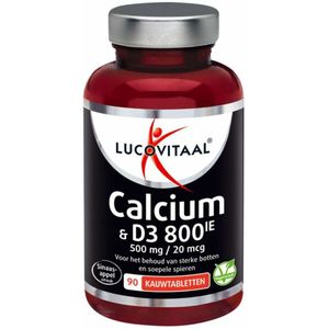 2+2 gratis: 3x Lucovitaal Calcium 500mg + D3 20 mcg Kauwtabletten 90 kauwtabletten