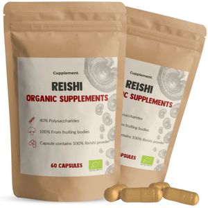 Cupplement - Reishi - Organic Supplements - 60 Capsules - 100% Natuurlijk - Vegan