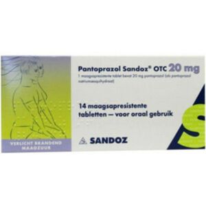 Sandoz Pantoprazol OTC 20 mg 14 stuks