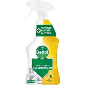 12x Dettol Antibacteriële Allesreiniger Spray Sprankelende Citroen 750 ml