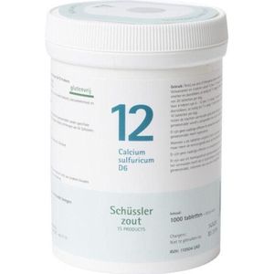 Pfluger Schussler Zout nr 12 Calcium Sulfuricum D6 1000 tabletten