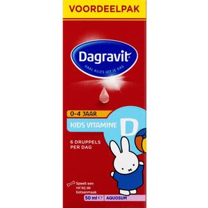 1+1 gratis: Dagravit Vitamine D Aquosum Druppels Kids 50 ml