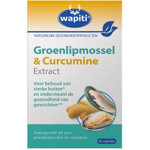 Wapiti Groenlipmossel Curcum 60 capsules