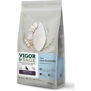 4x Vigor & Sage Kat Adult Low Sensitivity Yam 2 kg