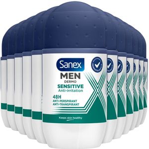 12x Sanex Deodorant Roller Men Sensitive 50 ml