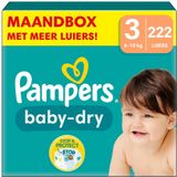Pampers Baby Dry Luiers Maat 3 (6-10 kg) 222 stuks