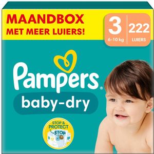 Pampers Baby Dry Luiers Maat 3 (6-10 kg) 222 stuks
