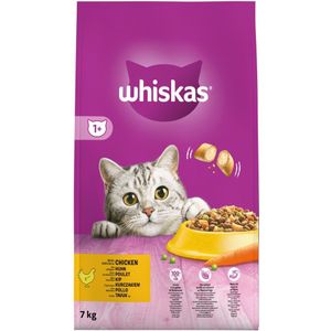 Whiskas 1+ Kattenbrokken Kip 7 kg