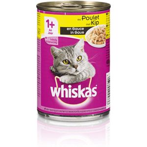 Whiskas Blik Adult Brokjes in Saus Kip 400 gr