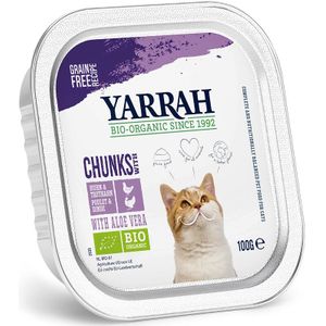 Yarrah Bio Kattenvoer Chunks Kip - Kalkoen 100 gr