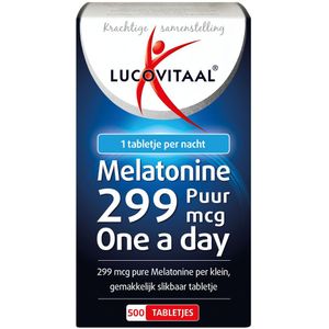 2+2 gratis: 3x Lucovitaal Melatonine Puur 0.299mg 500 tabletten