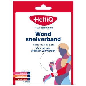 HeltiQ Wondsnelverband nr. 2 - 2 x 6 x 8 cm - Voordeelverpakking