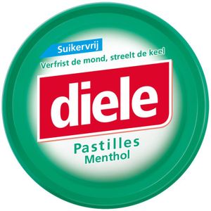 10x Diele Pastilles Menthol Suikervrij 50 gr