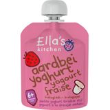 Ella's kitchen Yoghurt Griekse Stijl 6+ m Aardbei 90 gr