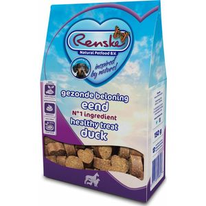 7x Renske Gezonde Beloning Hartjes Eend 150 gr