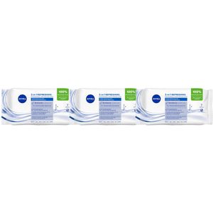 3x NIVEA Reinigingsdoekjes Mini Verfrissend 7 stuks