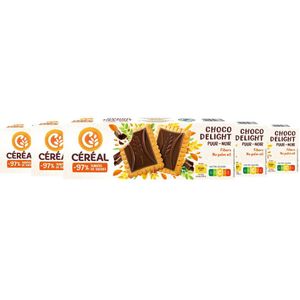 5x Céréal Koekjes Choco Delight 126 gr