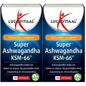 2x Lucovitaal Ashwagandha KSM-66 Super 30 capsules