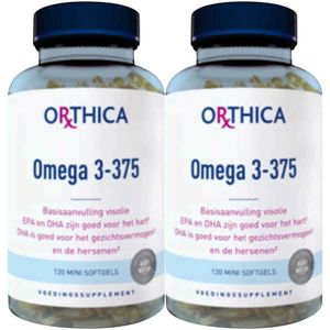 Gratis Verzending: 2x Orthica Omega 3-375 120 softgels