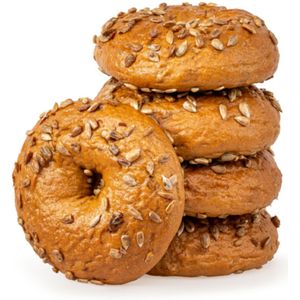 6x Happy Bakers Bagels Donker Meerzaden Glutenvrij 4 stuks