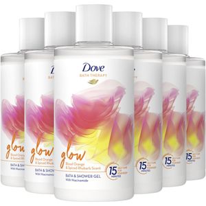 6x Dove Bath Therapy Glow Badschuim & Douchegel 400 ml