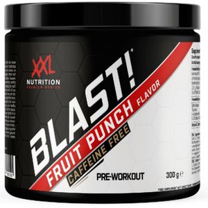 XXL Nutrition Blast Pre Workout Fruit Punch Cafeïnevrij 300 gr