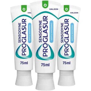 3x Sensodyne Tandpasta ProGlasur Multi-Action Gentle White 75 ml
