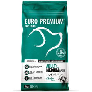 4x Euro-Premium Adult Medium Kip - Rijst 3 kg